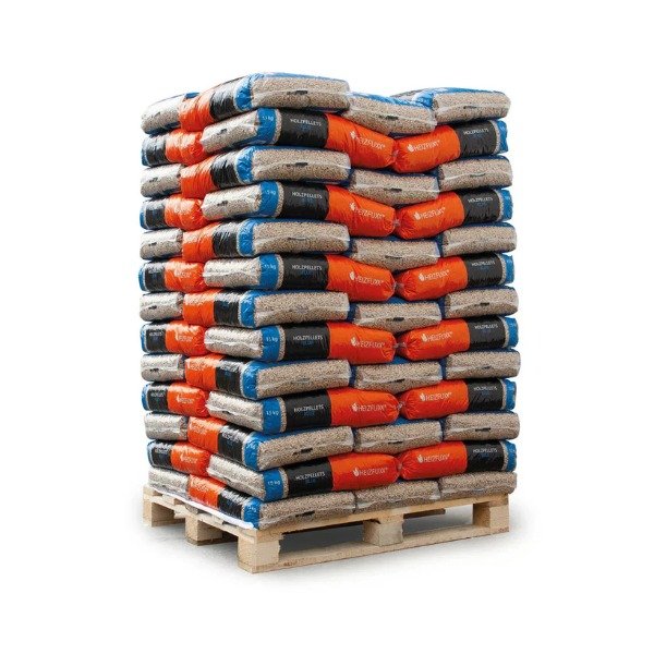 Heizfuxx Heizpellets – 975 kg (65 Säcke à 15 kg) – Palette für Pelletöfen