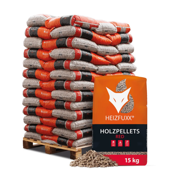 Heizfuxx Holzpellets – 975 kg Palette mit 65 Säcken à 15 kg